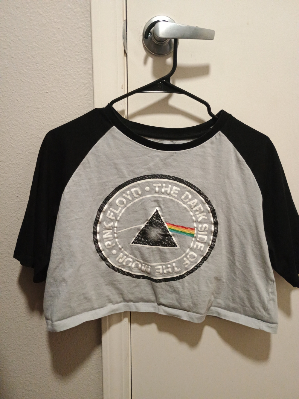 Free Authority Pink Floyd Boxy Crop Top Black & White Size M